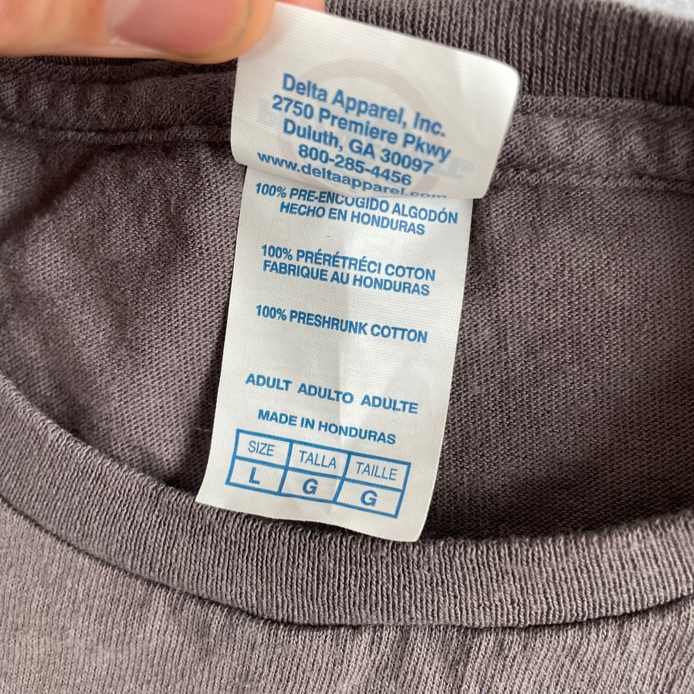 Delta Long Sleeve Shirt Mens Large Gray Laconia Bike Week 2019 Graphic Biker Tee - Picture 4 of 6